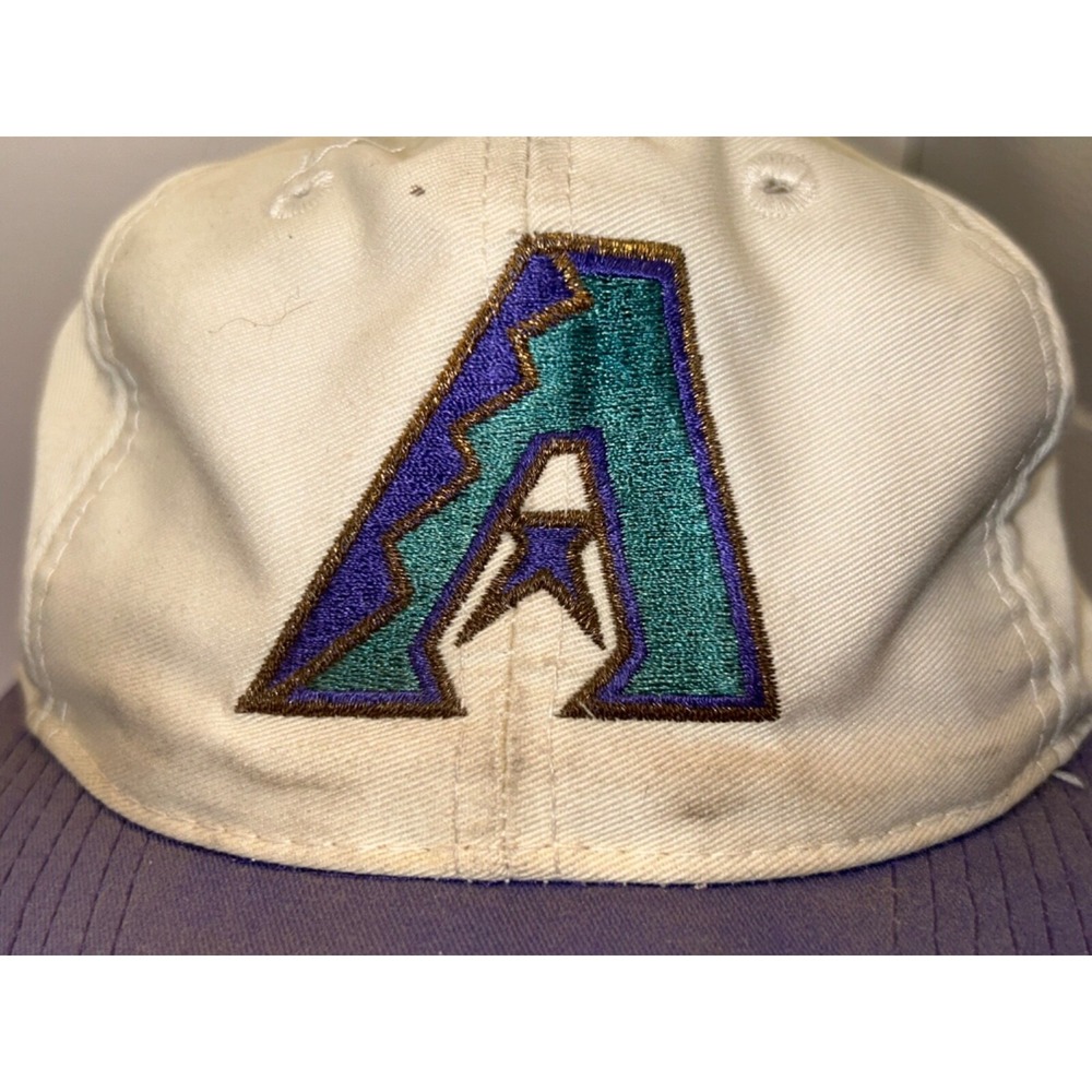 Vintage Diamondbacks Snake Hat A Blue and Purple Era‎ Retro One Size Collector - Picture 13 of 15